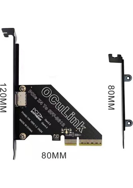 Pcıe 4.0 X4'ten Oculink SFF8611/8612 Genişletme Kartına SFF-8639 U.2 Ssd'ye Harici Grafik Kartı Için Win/linux (Yurt Dışından)