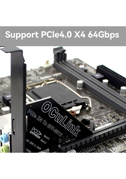 Pcıe 4.0 X4'ten Oculink SFF8611/8612 Genişletme Kartına SFF-8639 U.2 Ssd'ye Harici Grafik Kartı Için Win/linux (Yurt Dışından)