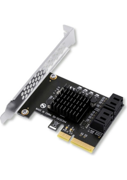 Pcıe X4 - Sata Kartı Pcı-E Adaptörü Pcı-E 3.0 - Sata3.0 Genişletme Kartı 4port Sata Iıı SSD HDD Madenciliği Için Eklenti Kartı (Yurt Dışından)