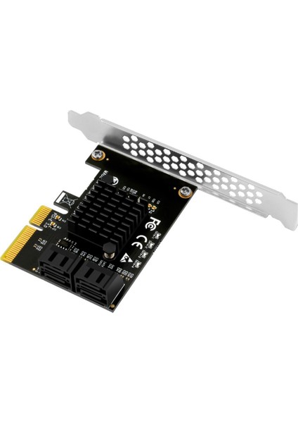Pcıe X4 - Sata Kartı Pcı-E Adaptörü Pcı-E 3.0 - Sata3.0 Genişletme Kartı 4port Sata Iıı SSD HDD Madenciliği Için Eklenti Kartı (Yurt Dışından)