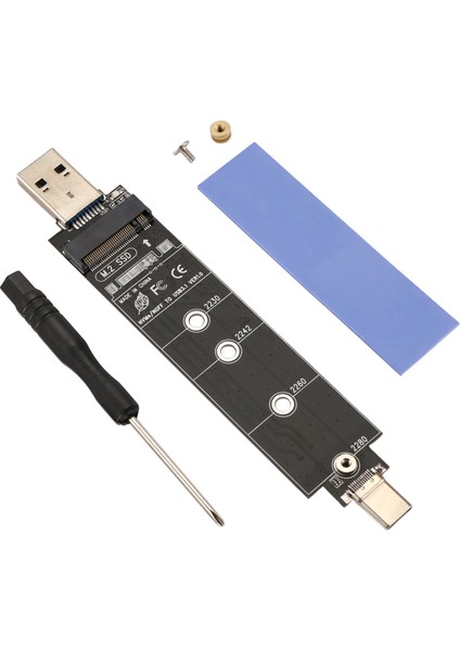 Çift Protokol Tip-C Tip-A M.2 Nvme Pcıe Ngff Usb3.1 Gen2 10GBPS M2 SSD Kasa Adaptör Kartı 2230/2242/2260/2280 SSD Için (Yurt Dışından)