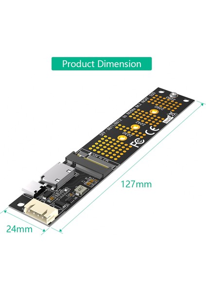 M.2(Ngff) Nvme Ssd'den SFF-8611/8612 Adaptör Genişletme Yükseltici Kartı 2230 2242 2260 2280 Için (Yurt Dışından)