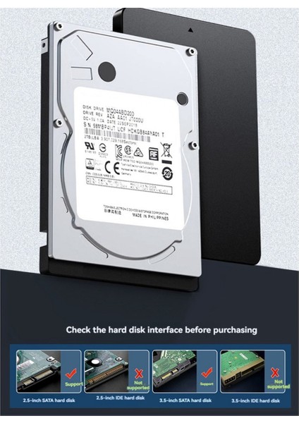 Shuole USB 3.1 Sabit Disk Kutusu 2.5/3.5-Inç Sabit Disk Adaptörü Akıllı Dijital Ekran Kolay Sürücü Kablosu (Yurt Dışından)