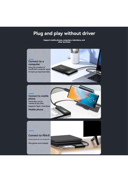 Shuole USB 3.1 Sabit Disk Kutusu 2.5/3.5-Inç Sabit Disk Adaptörü Akıllı Dijital Ekran Kolay Sürücü Kablosu (Yurt Dışından)