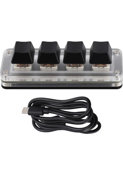 USB Programlama Makro Özel Klavye Rgb 4 Tuşlu Düğme Oyun Mekanik Sıcak Değiştirme Klavyesi Photoshop Çizimi Için (Yurt Dışından)