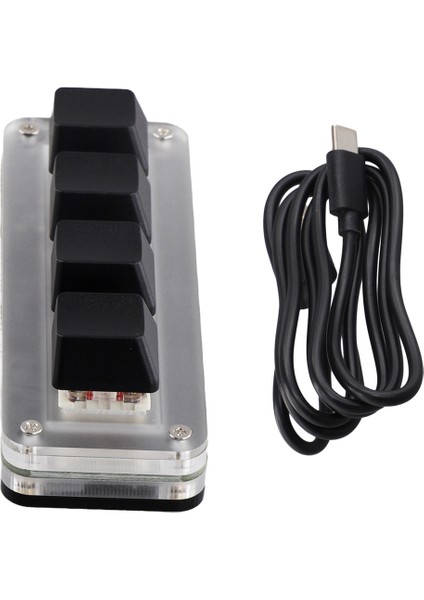 USB Programlama Makro Özel Klavye Rgb 4 Tuşlu Düğme Oyun Mekanik Sıcak Değiştirme Klavyesi Photoshop Çizimi Için (Yurt Dışından)