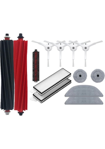 Roborock S8 Max V Ultra G20S Robot Süpürge Aksesuarları Için 13 Adet Ana Yan Fırça Paspas Hepa Filtre Toz Torbası Parçaları (Yurt Dışından)