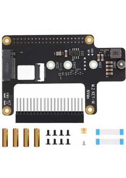 Raspbery Pi 5 Genişletme Kartı Için X1015 Pcıe'den M.2 Nvme SSD Adaptör Kartı Desteği Nvme M.2 SSD Hailoaı Modülü Rpı 5 Için (Yurt Dışından)