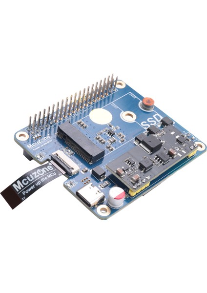Mcuzone MPS2242-POE Pcıe - Nvme SSD 2242 Hat, Raspberry Pi 5 Için Poe Güç, 5V4.5A Güç Kaynağı, MPS2242-POE A Sürümü (Yurt Dışından)