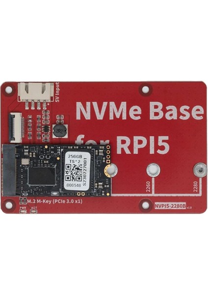 NVPI5-2280B Nvme Geliştirme Kartı SSD Pcb M.2 M-Key 2230, 2242, 2260, 2280 Pcıe Gen3 Raspberry Pi 5 Için (Yurt Dışından)