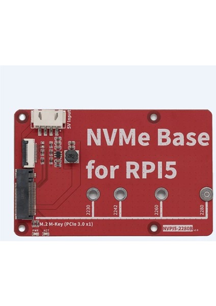 NVPI5-2280B Nvme Geliştirme Kartı SSD Pcb M.2 M-Key 2230, 2242, 2260, 2280 Pcıe Gen3 Raspberry Pi 5 Için (Yurt Dışından)