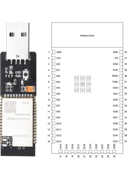 ESP32-S2 Geliştirme Kartı Yerleşik ESP32-S2-WROOM Modülü Ps4 Için USB Bağlantı Noktası 9.0 Flaş ve Atma Sürümü 4mb Flaş (Yurt Dışından)