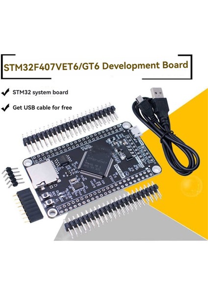 STM32F407VGT6 Geliştirme Kartı STM32 Sistem Çekirdek Kartı F407 USB Kablolu Tek Çipli Öğrenme Kartı (Yurt Dışından)