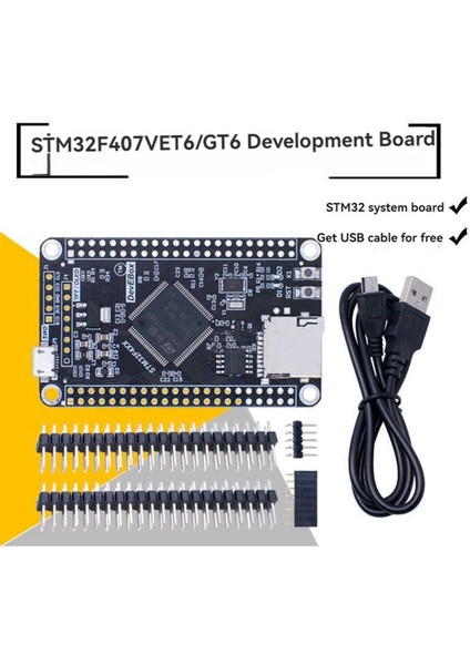 STM32F407VGT6 Geliştirme Kartı STM32 Sistem Çekirdek Kartı F407 USB Kablolu Tek Çipli Öğrenme Kartı (Yurt Dışından)