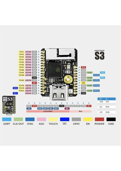 M5STAMP ESP32S3 Modülü Stamps3 Gömülü Ana Kontrol Çekirdek Modülü ESP32-S3FN8 Çip ESP32S3 Geliştirme Kartı (Yurt Dışından) fırsatları