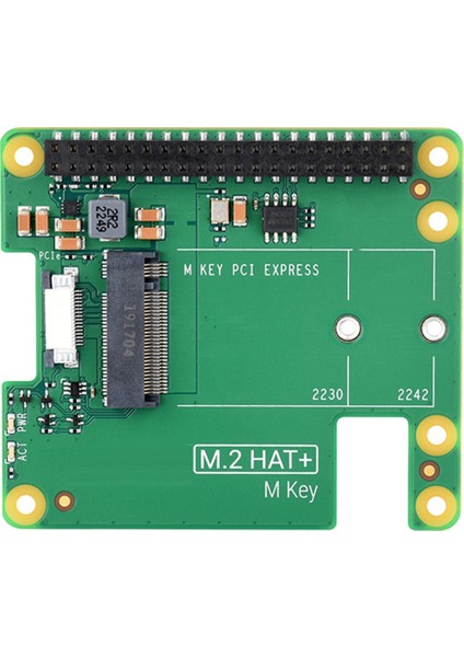 Raspberry Pi 5 Pcıe'den M.2 Hat+ Nvme SSD Genişletme Kartı Gen2 Gen3 2230 2242 Nvme M.2 SSD Için (Yurt Dışından)