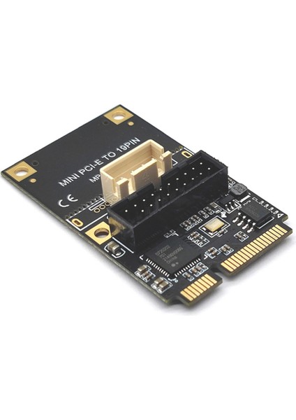 Mini Pcıe - 19PIN 2port Usb3.0 Adaptör Genişletme Kartı Yükseltici Mini Pcı Express - USB 3.0 5gbps Dönüştürücü Kartı (Yurt Dışından)