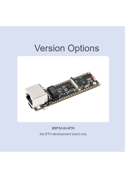 ESP32-S3 Eth Geliştirme Kartı, 10/100MBPS RJ45 Ethernet Portu, Wi-Fi ve Bluetooth Desteği, 240MHZ Çift Çekirdekli Işlemci A (Yurt Dışından)
