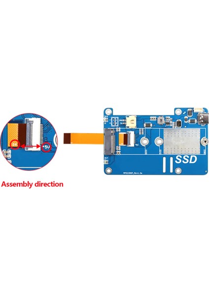 MPS2280P Pcıe M.2 Nvme SSD Hat+Fpc Kablosu Raspberry Pi 5 Desteği 2280 2230 2242 Gen 3 Genişletme Kartı (Yurt Dışından)