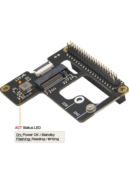 X1000 M.2 Nvme SSD Shield Pcıe Çevre Birimi Kartı Raspberry Pi 5 ile Uyumlu (Yurt Dışından)
