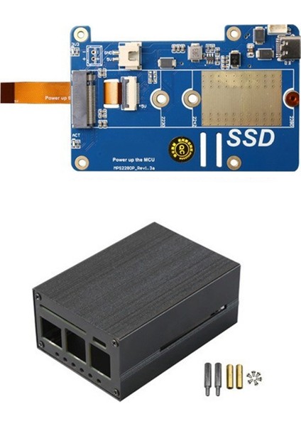 MPS2280P Pcıe M.2 Nvme SSD Hat+Raspberry Pi 5 Için Kasa 2280 2230 2242 Gen 3 Genişletme Kartı Desteği (Yurt Dışından)