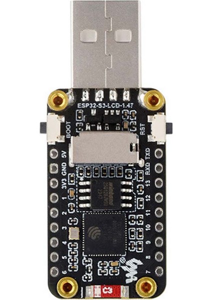 ESP32-S3 Geliştirme Kartı 1.47 Inç LCD Ekran Dahili Rgb Renkli Micro-Sd Kart Tutucu Tam Hızlı USB Seri Port (Yurt Dışından)