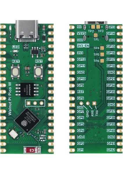 Ceviz Pi Picow Espressif ESP32-S3 Geliştirme Kartı 2.4g Wifi 802.11 B/g/n Bluetooth 5 Raspberry Pi Pico Için (Yurt Dışından)