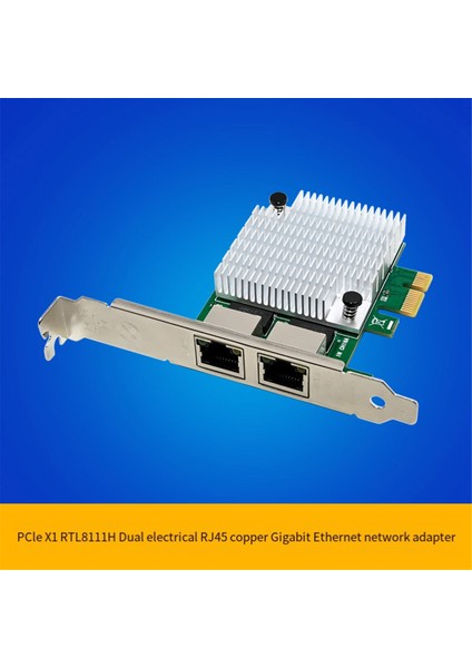 Gigabit Ethernet Ağ Kartı Nıc Çift Bağlantı Noktalı Ağ Adaptörü 1000MBPS Yüksek Hızlı Lan Ağ Kartı Win7/8/10 Için (Yurt Dışından)