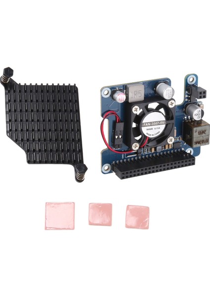 Raspberry Pi 5 Için Poe Hat 802.3AF/AT Genişletme Kartı Soğutma Fanı Ile, Raspberry Pi 5 Için (Yurt Dışından)