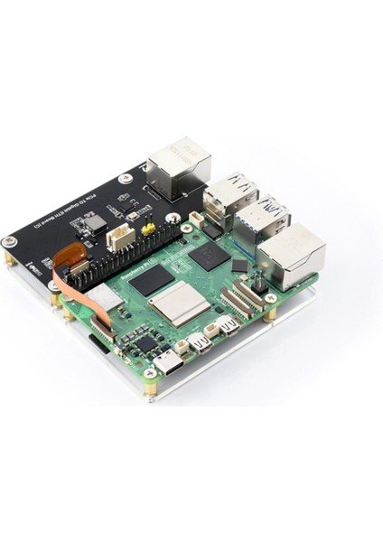 Raspberry Pi 5 Için Özel Pcıe'den Gigabit Ethernet Portu Genişletme Kartı Yan Kurulumu, Sürücüsüz Tak ve Çalıştır (Yurt Dışından)