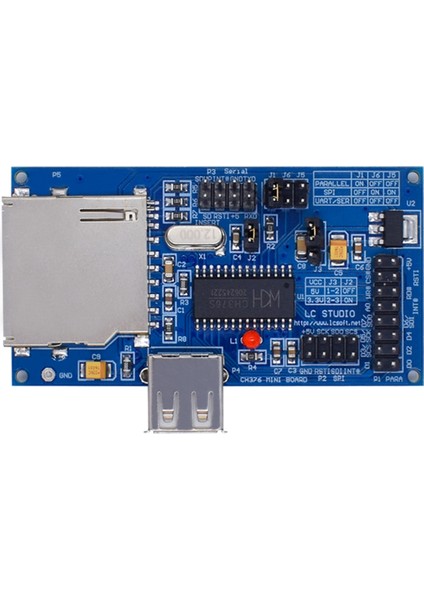 Ic USB Geliştirme Kartı Değerlendirme Kartı Modülü CH376 CH376S Sd Kart Kristal Osilatör Seri Port Arduino Için (Yurt Dışından)