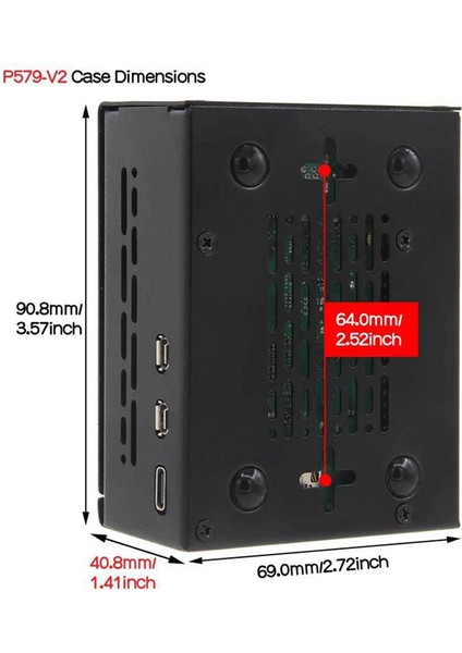 Raspbery Pi Pcıe'den M.2 Nvme SSD Genişletme Kartı Için X1015 Kasa Desteği Nvme M.2 SSD Hailoaı Modülü Rpı 5 Için (Yurt Dışından)