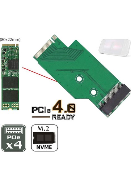 2242 Ila 2280 SSD Genişletme Yüksek Kapasiteli Kart Nvme M-Key Ngff M.2 Pcıe 4.0 Altın Parmak Adaptörü Lenovo Legion Go Için (Yurt Dışından)