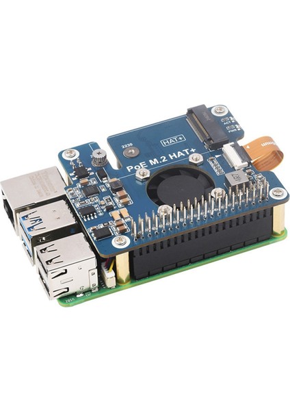 Raspberry Pi 5 Poe M.2 Hat Pcıe'den M.2 Nvme SSD Genişletme Kartı Gen3 8gbps 2242/2230 M.2 Nvme SSD Için (Yurt Dışından)