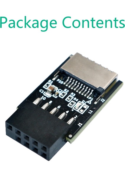 USB 2.0 9pin - Type-E Adaptörü USB 2.0 9pin Ön Panel Başlığı - Type-E Dahili Adaptörü 5V Güç Led'li (Yurt Dışından)