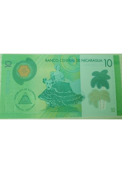 Nicaragua 10 Cordobas Tip(Polymer) Çil fiyatları