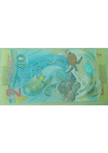 Eastern Caribbean 2 Dollar Tip(Polymer)Çil
