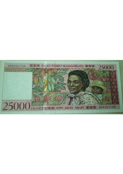 Madagascar 25000 Francs Çil