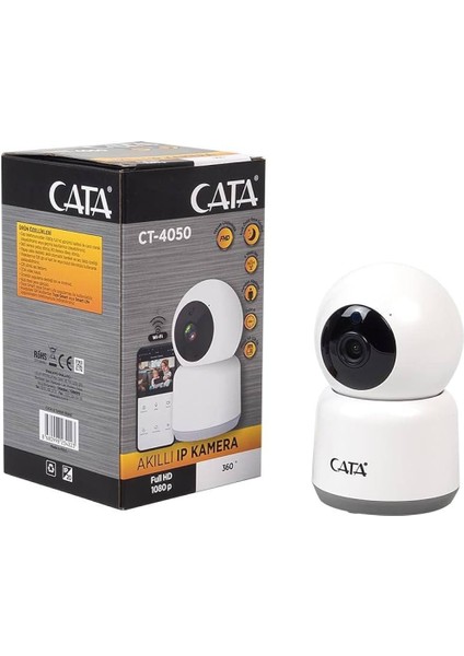 Cata CT-4050 Akıllı Ip Kamera - Dönebilen Wifi Akıllı Kamera