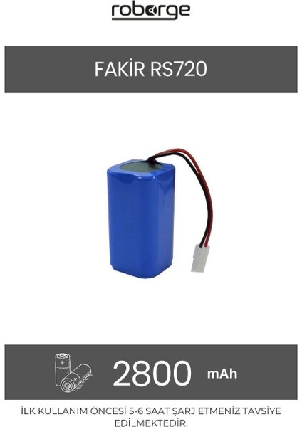 Fakir RS720 Robot Süpürge Uyumlu Batarya 2800 mAh - Muadil Ürün