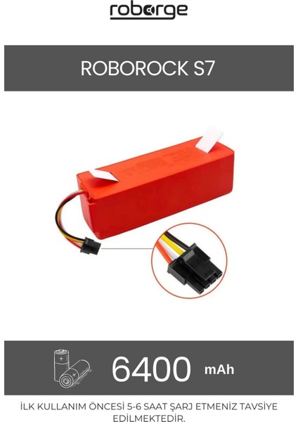 Roborock S7 Robot Süpürge Uyumlu Batarya 6400 Mah - Muadil Ürün