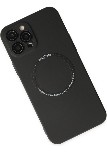 Iphone 12 Pro Max Kılıf Jack Magneticsafe Lens Silikon - Siyah Bstmy