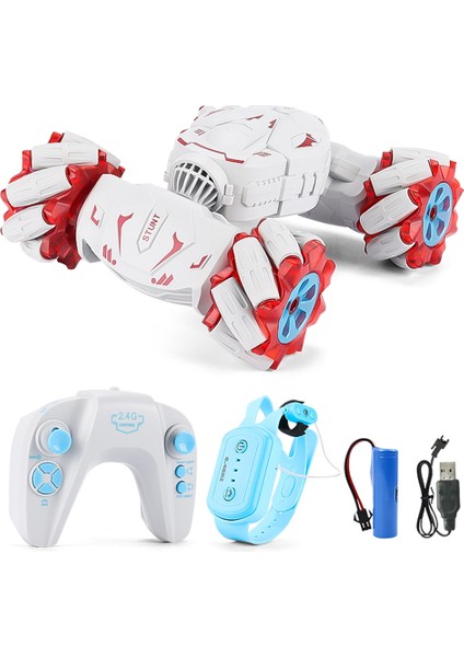 Rc Dublör Araba Uzaktan Kumanda Izle Hareket Sensörü Elektrikli Oyuncak Rc Sürüklenme Araba Rotasyon Hediye Çocuk Boys Doğum Günü-Kırmızı (Yurt Dışından)