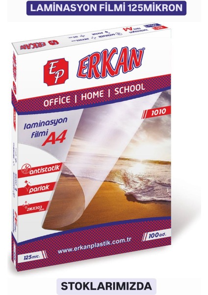 Laminasyon Filmi A4 125 Mikron 100 Lü