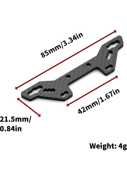 Karbon Fiber Ön/arka Şok Kulesi Plakası ve Ön Tampon Destek Plakası Fortamiya TT02 Tt-02 1/10 Rc Araba Yükseltme Parçaları (Yurt Dışından)