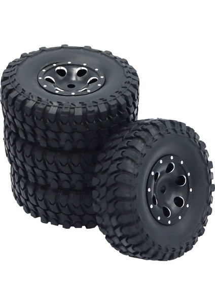 SCX24 Axı 90081 Metal Tekerlek Göbeği + Lastik + Altıgen Adaptör + Anahtar + 4 Kaymaz Vidalı Kapak, Yükseltme Aksesuarları (Yurt Dışından)