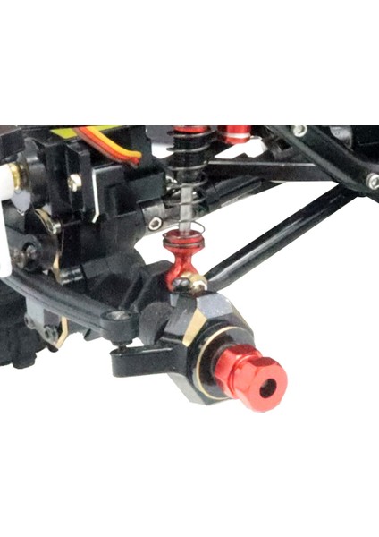 SCX24 Axı 90081 Metal Tekerlek Göbeği + Lastik + Altıgen Adaptör + Anahtar + 4 Kaymaz Vidalı Kapak, Yükseltme Aksesuarları (Yurt Dışından)