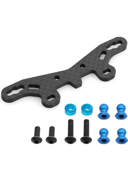 Karbon Fiber Ön Şok Kulesi Plaka 54632 Tamiya TT02S TT02SR Tt-02 Tip-S Tip-Sr Rc Araba Yükseltme Parçaları (Yurt Dışından)