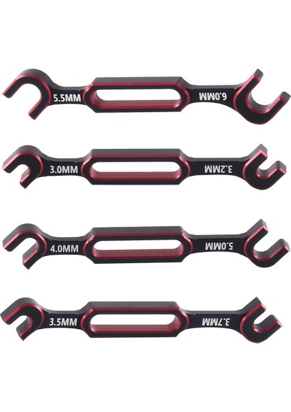 4 Adet Anahtarı 3/3.2/3.5/3.7/4/5/5.5/6mm Gerdirme Somunu Topu Uçlu Bağlantı Sökücü Evrensel Aracı Rc Araba Drone Tekne, 2 (Yurt Dışından)