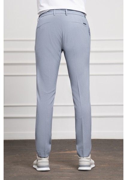 Erkek Mavi Poliviskon Trend Ipli Jogger Slim Fit Dar Kesim Spor Pantolon modelleri